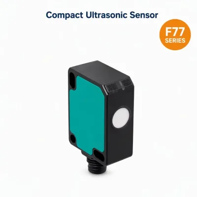 UB250-F77-E0-V31 Ultrasonic Proximity Sensor 250mm for Dark Black Object Detection NPN 24V DC IP67 Compact for Conveyor Line