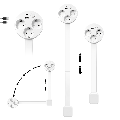 Contemporary Extendable Outlet Extender Sleek Electrical Outlet Extender Designed to Enhance Stylish Interiors and Decor