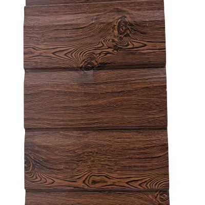 Exterior Wall Panel Wood Grain Fireproof Galvanized Steel Board Sheet Cladding Board Eco-Friendly Cold Room Hotel Dining Modern