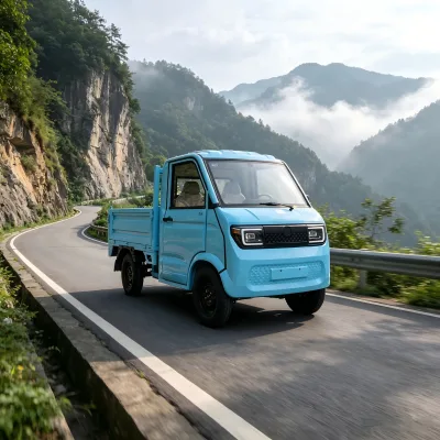 Heavy Load Electric Pickup Fitted Automatic Hydraulic Unloading System, Stable Chassis for Rural Mountain Road Goods Transport