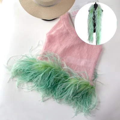 Fluffy Ostrich Feather Cape Ostrich Feather Boa Garment Accessories Feather Fabric Boas