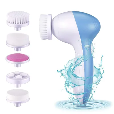 5-in-1 Multifunctional Facial Cleansing Brush Waterproof Pore Cleaner Blackhead Remover Exfoliator SPA Beauty Device