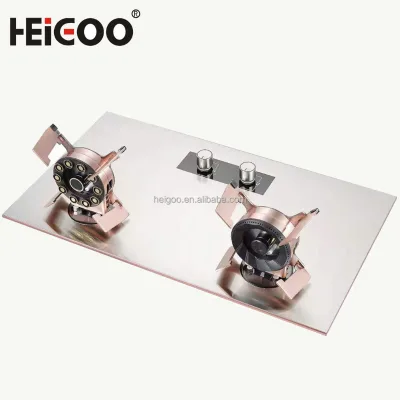 Foldable With Timer Function Stainless Steel Cooktop Double burner Gas Stove