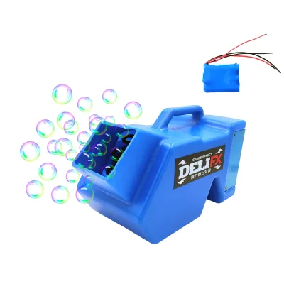 Classical Design Easy to Control Portable Bouncing Bubble Storm Rechargeable Li-ion Battery Blue Plastic Housing Bubble Machine