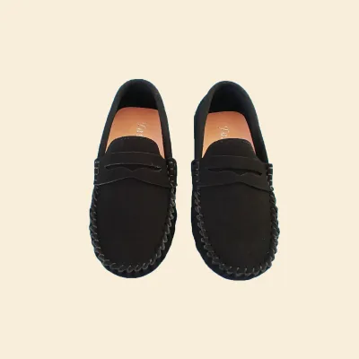 Kids Suede Leather Loafers - Soft Sole Slip-On Moccasin Driving Shoes - Boys Girls Casual Flats - Spring Autumn Wholesale