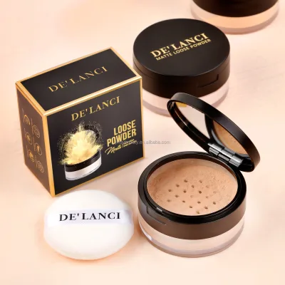 Wholesale Delanci Makeup Banana Loose Face Powder Waterproof Oil Control Translucent Matte Setting Powder