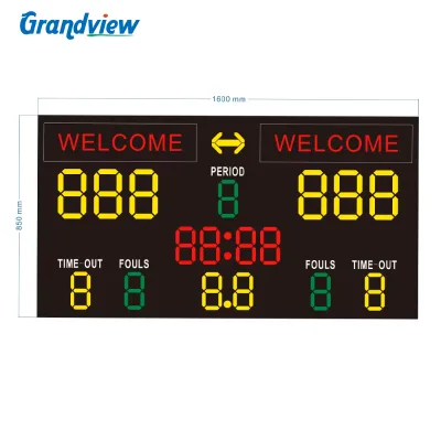LED Digital Basketball Scoreboard Wireless Remote Control Sports Score Board for Basketball Game
