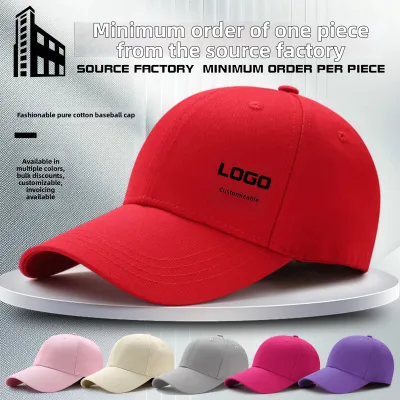 Customized Pure Cotton Baseball Caps With Logo Embroidery Printing Unisex Sun Hats Sun Protection Caps for Men Women