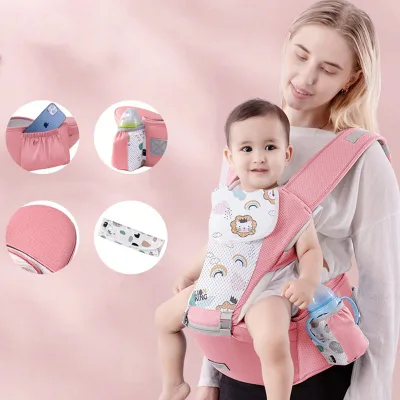 Baby Carrier with Hip Seat Baby Carrier Newborn to Toddler 6-in-1 Ways to Carry Adjustable Baby Holder Carrier for Breastfeeding