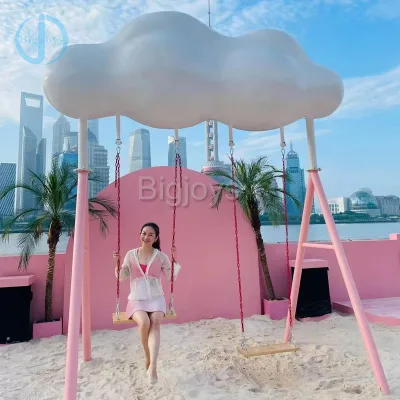 White Cloud Swing Romantic Style Photography High Quality and Cheap Price for Sale Inventory Swing Glows and Shines