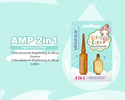 Oem AMP Niacinamide 2ml Skin Care Rejuvenating Whitening Skin Care Set with Serum and Lotion