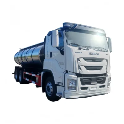 Good Quality I s U Z U Fresh Milk Cooling Truck Rear 8 Wheels Liquid Food Grade Stainless Steel Insulation Milk Tanker