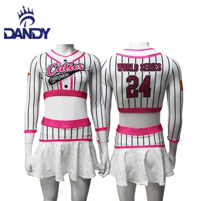 High Quality Factory Price Cheerleading Uniform Heat Transfer Cheer Uniform High School Students Wear