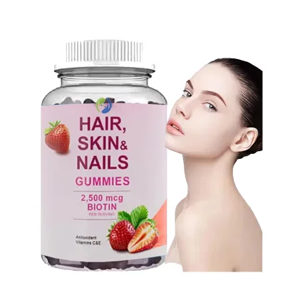 Ausreson OEM Hair Skin and Nails Gummies Skin Whitening Beauty Supplement Biotin Collagen Gummy Hair Skin Nails Vitamins Gummies