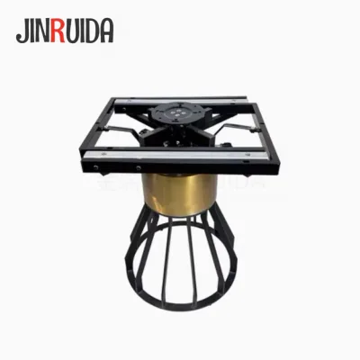JINRUIDA Square to Round Dining Table Mechanism, Rotating Lifting Table Hardware Frame With Aluminum Screw Lock