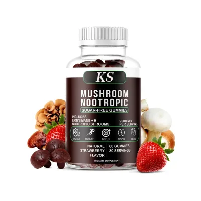 OEM Private Label Organic Mushroom Nootropic Gummies Mushroom Supplement Brain Booster Immune Support Gummies