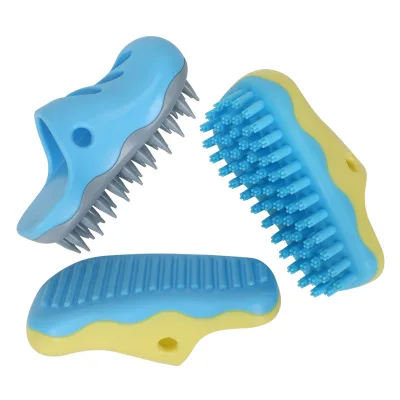2024 Wholesale Cute Pet Grooming Bath Brush for Dog and Cat with Hole Shoe Feature Massage Bath Brush for Beauty Care