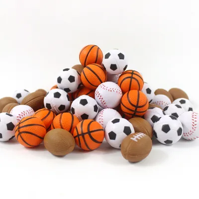 Hot Selling 4CM Solid PU Sponge Ball Basketball Baseball Tennis Stress Ball Toys