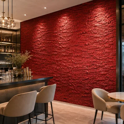 50x300mm Split Face Electroplated Stone Tile Metallic Decorative Wall Cladding for Hotel Villa Spa Feature Wall
