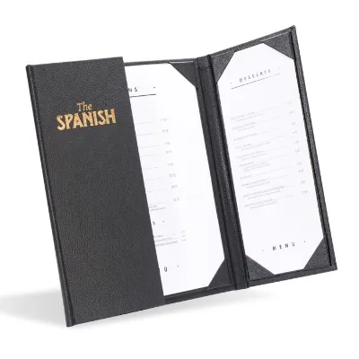 Manufacturer Cafe Menu Board Display Gatefold Menu Book Cover 3 View Menu Holder Stand A4