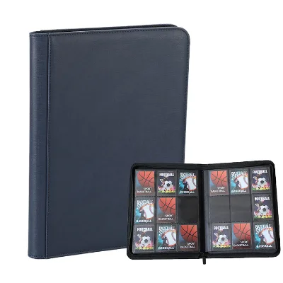 Custom Printed Zipper Album Trading Card Binder 9 Pocket  Card Binder Album Card Folder