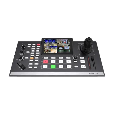 Latest 5-Channel Live Production Switcher With 5.5 Inch LCD Screen Chroma & Luma Key NDI|HX Video Switcher for Live Streaming