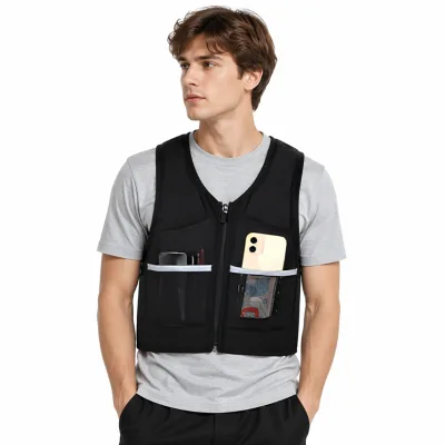 Hot Selling Portable Polyester Sport Running Training Climbing Hiking Jogging Cycling Phone Holder Reflective Hydration Vest Bag
