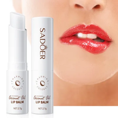 OEM SADOER Coconut Oil Nourishing Anti Cracking Repair Brighten Long Lasting Moisturizing Lip Balm
