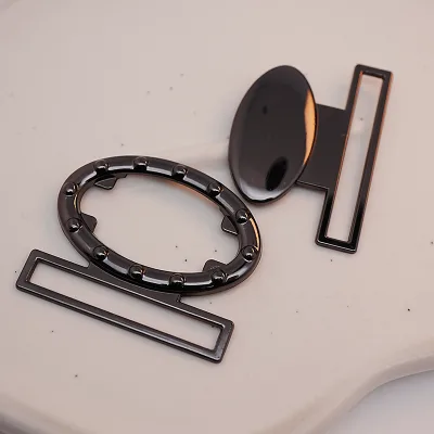 High-Grade Factory Direct Gun Black Plated Zinc Alloy and Nickel Pin Buckles Used for Clothing Accessories and Belts