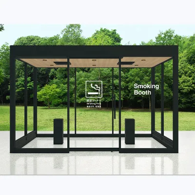 Outdoor City Modern Furniture Simple Style Steel Structure Good Quality Smoking Booth