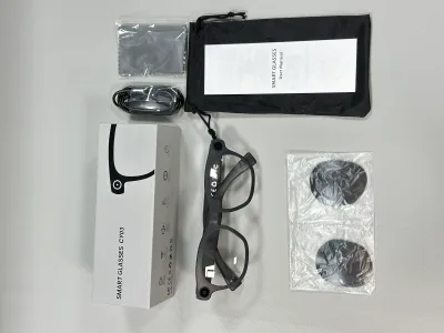 CY03 AI Glasses 290mAh With 8MP Camera Reverse Charging Dual-mic Noise Reduction Touch Control