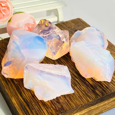 High Quality Natural Gemstone Raw Crystal Quartz Healing Stone Pink Opalite Polished for Home Decoration Theme Sculpture