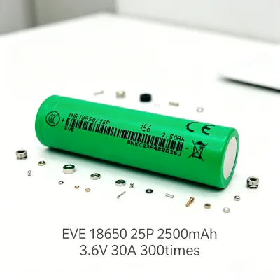 Wholesale EVE 18650 3.6V 2500mAh 25P Lithium Ion Batteries Rechargeable for Electric Hiking Poles
