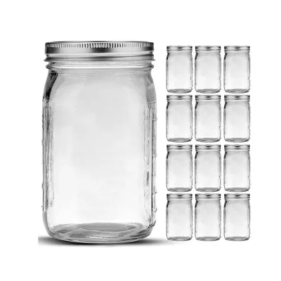 500ml Glass Mason Jar, Airtight Glass Jar for Coffee, Jam, Tea