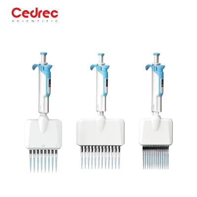 Cedrec 8/12 Channel Adjustable Volume Multichannel Micropipette 10-100ul Autoclavable Lab Pipettor Factory Direct