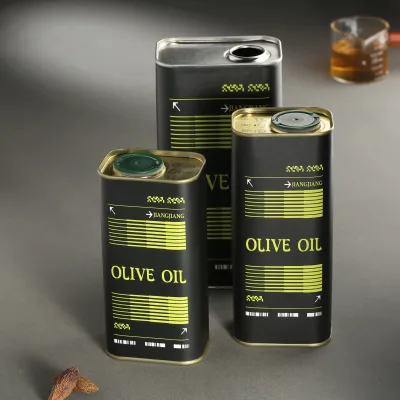 Good Quality Food Storage Metal Tin Empty Package the Olive Oil Metal Cans Tin With Lid