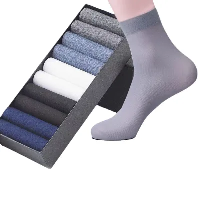 2026 Unisex Adult Men's Thin Breathable Silk Socks 10 Pairs/Set Casual Socks for Autumn Season