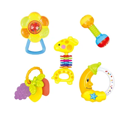 Rattle Bell and Teether Toy Plastic Eco-friendly Safe Infant Cute Bottle 27 24 New Plastic Baby Rattle Musical Toy,soft Toy 48