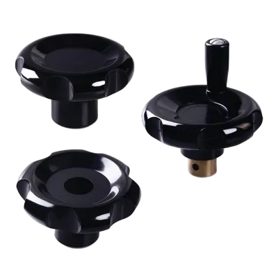 Rotating Crank Handwheel Corrugated Bakelite Black Phenolic Scalloped Adjustable Industrial Mechanical Manufacturer