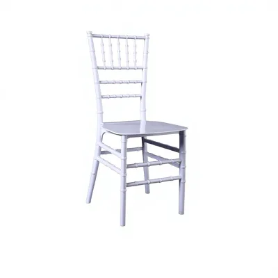 Modern Minimalist White Gold Plastic Dining Chairs with Backrest for Home Furniture Wedding Hall Banquet Napoleon Castle Style