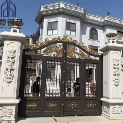 Aluminium Steel Gates Wrought Iron Gate with Hot Galvanized for Villa Entrance Garden