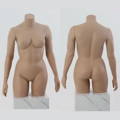 Plus Size Mannequin Lifelike Female Mannequin Fat Woman Half Body Mannequins