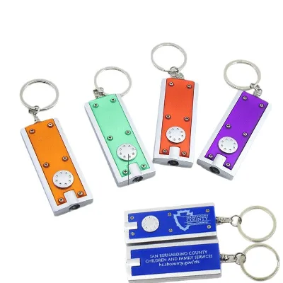 Outdoor Camping Square LED Keychain Light Advertising Gift Small Flashlight Keychain Light Logo Mini Creative Custom LOGO