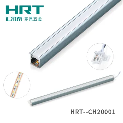 Anodized Aluminum LED Profile Channel Extrusion for Furniture Cabinet Shelf Wardrobe Office Lighting