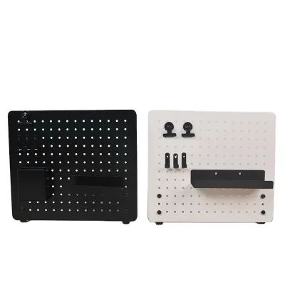 Metal Table Top Hole Orifice Plate Shelf Storage Rack,Computer Desk Rack