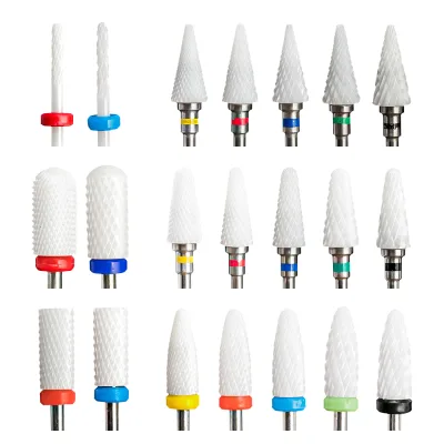 Ceramic Nail Drill Bit Burr Milling Nail Cutter Electric Drill Machine Bits