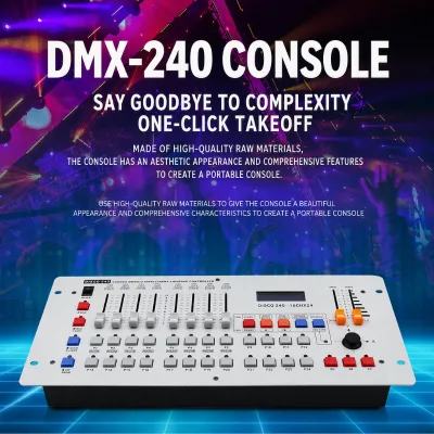 DMX512 240-Channel Lighting Console DMX Controller Programmable Stage for Moving-Head Beam PAR Lights