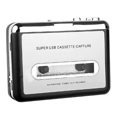 Retro Cassette Player Deck Audio Walkman Convert Your Old Tapes Into MP3, WAV, WMA Cassette Player With Speakers