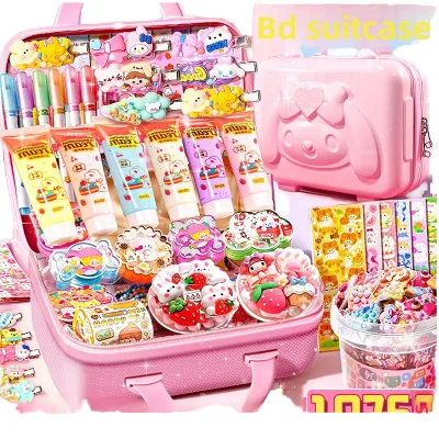 DIY Guka Set Children's Plastic Stickers Girl Cartoon Accessories Educational Princess Gift Pretend Play for Ages 4-6