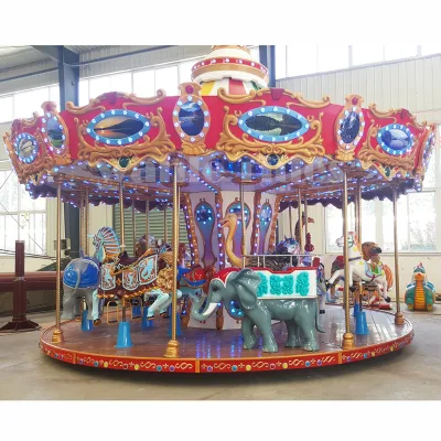 High Quality 16 Seater Carousel with Decorative Lights and Sound for Plaza Festival and Event Rental